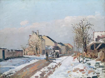 La route de Gisors à Pontoise, effet de neige, 1872